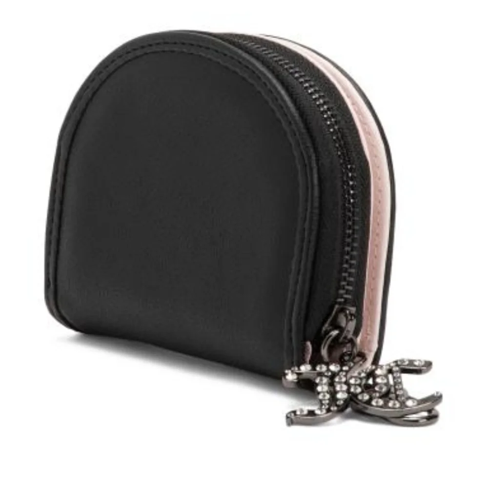 🖤▪️Juicy Couture ▪️black Taking The Lead Half Moon Card Holder Interior Mirror